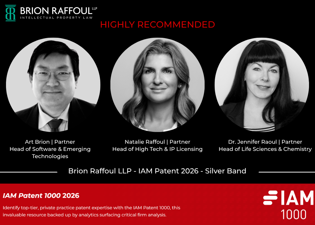 BRION RAFFOUL LLP Recognized in the 2026 IAM Patent 1000 | BRION ...
